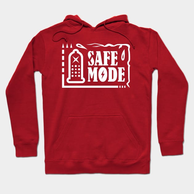 Safe Mode (White) Hoodie by PEARSTOCK